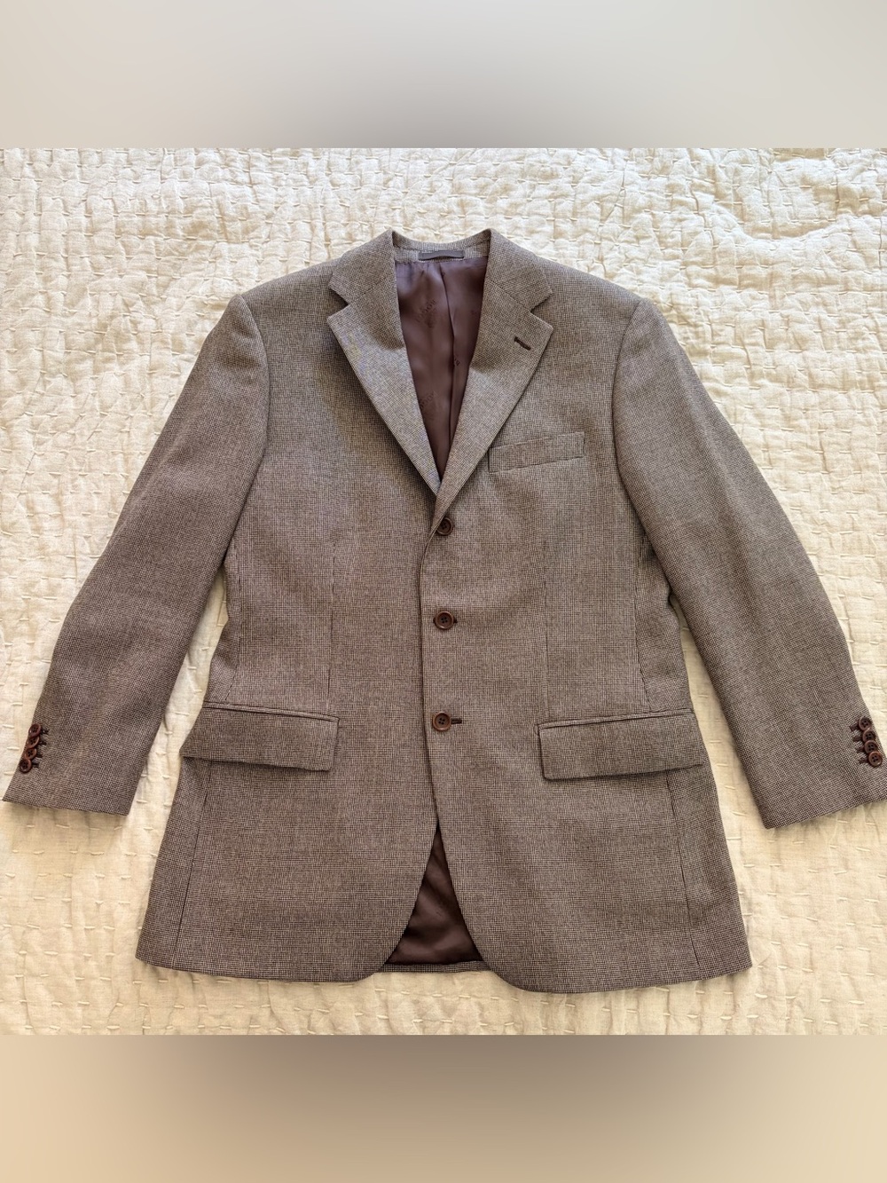 Men's Classic Brown Wool Sport Coat
